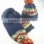 In many styles durable service kids knitted hat scarf mittens set