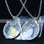 Stainless steel round glass charm pendant for wholesale