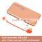 Slim External Battery Charger Pack/Mobile Power Bank 5000mAh Built-in Micro USB Cable with 8-pin Adapter/Micro USB Port