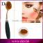 2017 custom logo makeup brushes rose gold painting oval brush set tooth makeup brush set 10pcs
