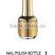 15ml Golden Cylindrical Nail Polish Bottle