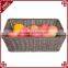 S&D Factory wholesale Wicker Rectangle Basket for Bread , Fruit,Sandwiches storage basket with cover