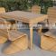 F-used outdoor furniture garden synthetic rattan dining set (2072T+2072C )