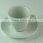 250ml Cheap white ceramic coffee cup with saucer