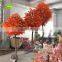 Red color 3 meter height large outdoor artificial trees chinese maple tree for wedding decoration