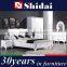 white leather bed / double bed frame / dubai bed furniture B904