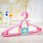 6pcs Pink&white Plastic Hanger/manufacturer OEM 6pcs Two Color Plastic Hanger in Factory Price