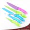 5pcs colourful non-stick stainless steel knife set,kitchen knife set with plastic cover (HKP-S02)