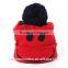 red embroidery knitted hats