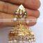 JADAU GOLD PLATED Dangler JHUMKA TEMPLE EARRINGS
