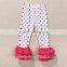 Factory Supply Christmas Outfit Boutique Hot Sale Santa Ride Applique Girl Outfit
