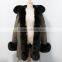 Myfur Luxury Fox Body Fur Trimmed Ladies Long Parka Jackets Wholesale