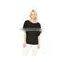 Bella+Canvas Women's Flowy Draped Sleeve Dolman Tee - slightly fitted at bottom. open dolman sleeve and comes with your logo
