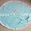 custom design logo print round beach towel with tassels