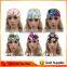 Custom Printed Turbans Ladies Crochet Flower Turbans Grils Fashion Turban Headband