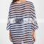 C60 Stripe Cover Up Beach Tunic Women Beachwear