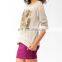 CHEFON Women's distressed raglan pullover CH0023