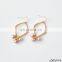 Elagant mauve pearl earrings freshwater pearl fashion earrings
