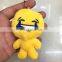 Wholesale yellow emoji plush key chain toys