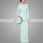 Newest Design Malaysia Islamic Clothing Ladies Mint Green Baju Kurung And Baju Melayu With Beading