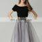 New match women two piece set dresses with tulle keen length skirt