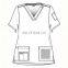2017 New Style Polyester Cotton Nurse Scrub Suit Designs for Women