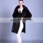 Wholesale hooded black mink fur coat , winter mink fur coat