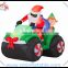 Commercial inflatable santa tractor, inflatable santa claus driving truck for christmas decor from china manufacturer