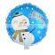 christmas set banner with santa claus and a slip inflatable helium air foil balloon for christmas decoration