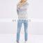 Cheap Wholesale 95% Cotton 5% Spandex Womens Longline Long Sleeve T Shirt Slim Fit Blank