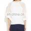 2015 White Top With Smocking And Tie-up women blue floral print tie-up top