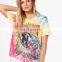 low price custom summer beach casual short sleeve women print t shirt