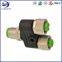 M12-Male to 2xM8-Female 4Pin 60V 4A  for Communication equipment harness