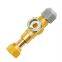 Refrigeration flare sight glass, brass moisture indicator