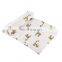 Muslin Bamboo Swaddle Blanket Print Pom Pom Turkey White2 to 4 layers Pack