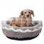 High Quality Round Pet Bed Soft Plush Fabric Dog Bed Washable Warming Bed for Pets