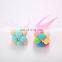 Handmade wholesale colorful plush pet toys elastic ball and feather cat toy interactive