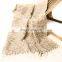 High quality stock products decorative 50*60'' woven throw blanket with tassels