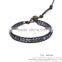 Latest men circle beads single bracelet men leather design bracelet XE09-0103