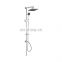 Chrome Square Rain Shower Set With Thermostatic Shower Faucet