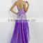 Beautiful Purple Prom Dress with Beading and Appliques High Quality 2015 Hot Sale Sweetheart and Sleeveless Charming Prom Dress