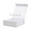 Stock ready plain white folding luxury apparel retail packaging magnetic paper gift box wholesale