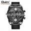 OULM 9316 Stainless Steel Strap Men Watch Japan Movement Quartz Watch Multiple Time Zone Sports Watches