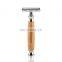 Metal Red Olivel Wood Private Label Eco-Friendly Changeable Long Double Edge Wooden Safety Razor Best Gift