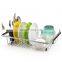 Expandable Dish Drying Rack Over The Sink Dish Drainer Dish Rack in Sink or On Counter with Utensil Silverware Storage Holder