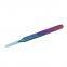 Colorful flat mouth tweezers anti-static stainless steel high-precision clip stamp plucking hair phone maintenance thickened flat head tweezers 13 tweezers