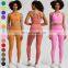 Activewear Clothes 2 Pieces Suit Workout Clothing Custom Logo High Waist Leggings Straps Sports Bra Women Gym Fitness Yoga Sets