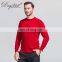 Custom Knit Men's Wool Sweater with Long Sleeves Solid Color Crew Neck Pullover for Winter Wholesale