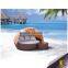 Wicker Round Outdoor Furniture Rattan Daybed Waterproof Outdoor Tent