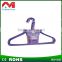 Hangers and racks in purple color for hanging kinds of clothes